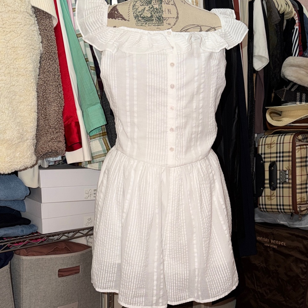 American Eagle Outfitters White Ruffle Skort